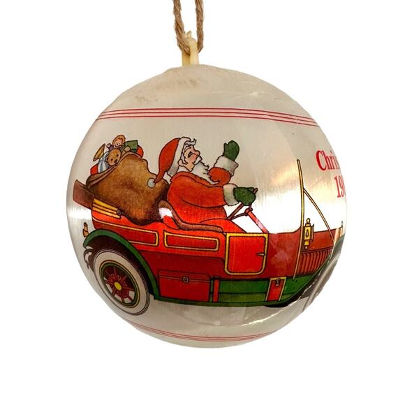 Satin Santa Ornament Unbreakable Vintage Christmas Memories Collection 1987 Box - Picture 3 of 14